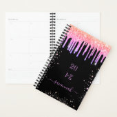 レインボーブラックピンクグリッタードリップグラマラス2023 プランナー手帳 (ディスプレー)
