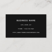 レインボーブラックブライト水玉模様紙吹雪パターン 名刺 (裏面)