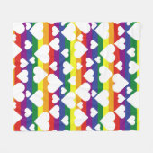 レインボーブランケット フリースブランケット (正面(横))