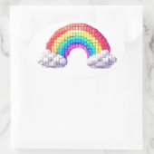 レインボーブリッジから夢 楕円形シール (バッグ)