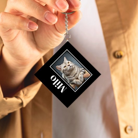 レインボーブリッジを渡るシルバーペットキャットメモリアル キーホルダー