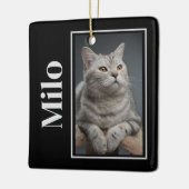 レインボーブリッジを渡るシルバーペットキャットメモリアル セラミックオーナメント (左)