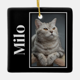 レインボーブリッジを渡るシルバーペットキャットメモリアル セラミックオーナメント