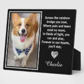 レインボーブリッジを渡るシルバー犬の記念碑 フォトプラーク (側面)