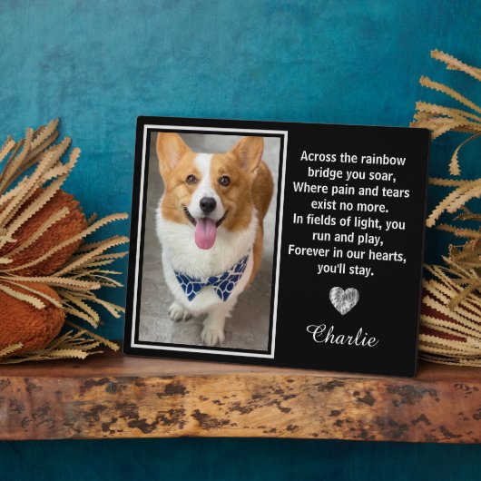 レインボーブリッジを渡るシルバー犬の記念碑 フォトプラーク (側面)