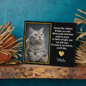 レインボーブリッジを渡る金ゴールドペットドッグメモリアル フォトプラーク (側面)