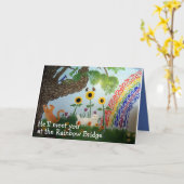 レインボーブリッジオス猫悔やみや弔慰 カード (黄色い花)