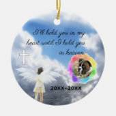 レインボーブリッジクリスマスオーナメントペット悔やみや弔慰 セラミックオーナメント (正面)