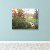 レインボーブリッジサンセットアットグローブシティカレッジ キャンバスプリント (インサイチュ (ウッドフロア))