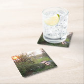 レインボーブリッジサンセットアットグローブシティカレッジ スクエアペーパーコースター (インサイチュ)