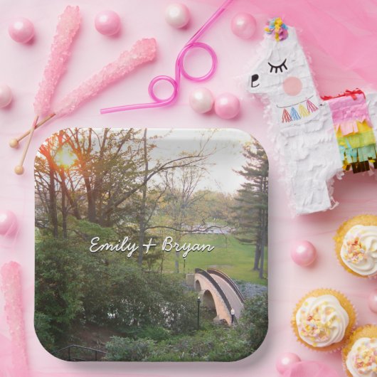 レインボーブリッジサンセットアットグローブシティカレッジ ペーパープレート (パーティー)