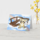 レインボーブリッジチワワ#3 カード (黄色い花)