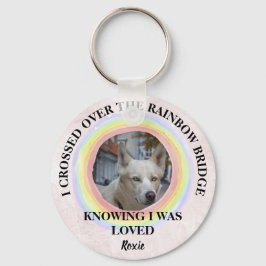 レインボーブリッジドッグ記念カスタム写真&名前 キーホルダー