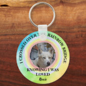 レインボーブリッジドッグ記念カスタム写真&名前 キーホルダー (正面)