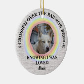 レインボーブリッジドッグ記念カスタム写真&名前 セラミックオーナメント (右)