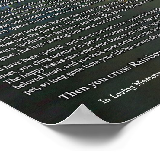 レインボーブリッジペットロスパーソナライズされたウォールプリント ポスター (角)