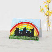 レインボーブリッジペットロス悔やみや弔慰 カード (黄色い花)