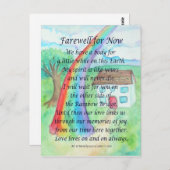 レインボーブリッジペット悲しみ悔やみや弔慰カスタムポストカード ポストカード (正面/裏面)