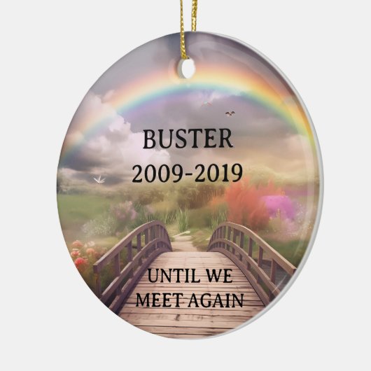レインボーブリッジペット記念ロスカスタマイズ セラミックオーナメント (左)