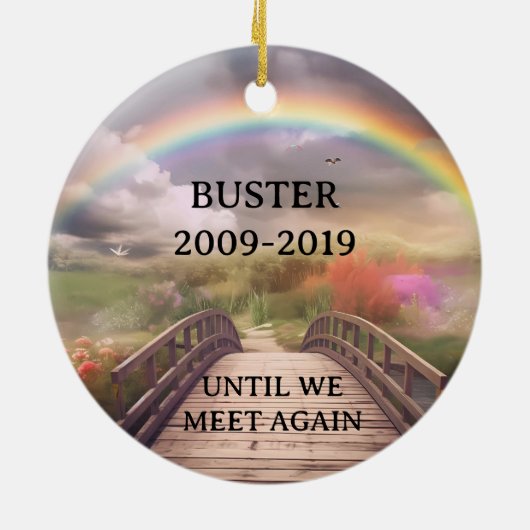 レインボーブリッジペット記念ロスカスタマイズ セラミックオーナメント (裏面)