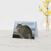 レインボーブリッジ猫の詩悔やみや弔慰 カード (黄色い花)