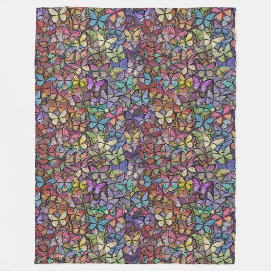 レインボーブリットファンタジーバタフライ フリースブランケット (正面)