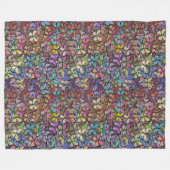 レインボーブリットファンタジーバタフライ フリースブランケット (正面(横))