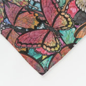 レインボーブリットファンタジーバタフライ フリースブランケット (角)