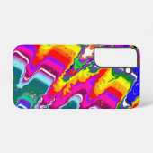 レインボーブリップカラーバースト流体アート SAMSUNG GALAXYケース (裏面横)