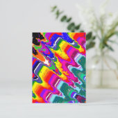レインボーブリップ抽象芸術デジタルアート ポストカード (スタンド正面)