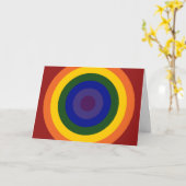 レインボーブルズアイ誕生日カード カード (黄色い花)