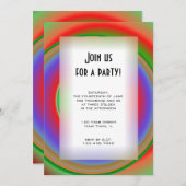 レインボーブルズイェオールパーパスパーティの招待状 招待状 (正面/裏面)