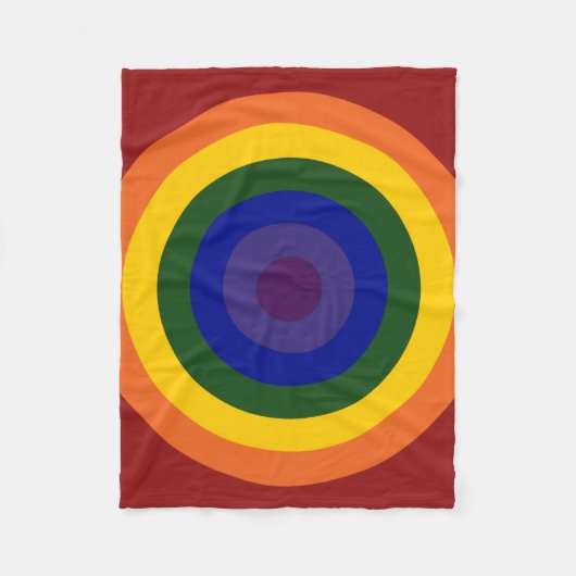 レインボーブルズイパターン フリースブランケット (正面)