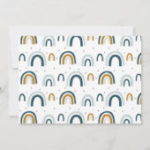 レインボーブルーとブラウンボーイバースデー招待状 招待状 (裏面)