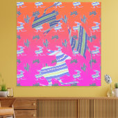 レインボーブルーカンガルーストレッチキャンバスプリント キャンバスプリント (インサイチュ (リビング))