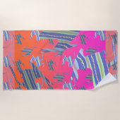 レインボーブルーカンガルービーチタオル ビーチタオル (正面)