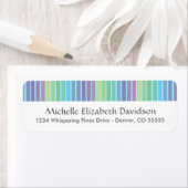 レインボーブルースパーソナライズされた差出人住所ラベル ラベル (インサイチュ)