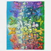 レインボーブルーボネットマップフリースブランケット フリースブランケット (正面)