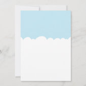 レインボーブルーボーイニュートラルベビーシャワー招待状 招待状 (裏面)