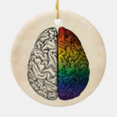 レインボーブレイン、ヴィンテージ脳 セラミックオーナメント (裏面)