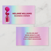 レインボーブレンド |ポーランド爪、 ネイル注 名刺 (正面/裏面)