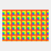 レインボーブロックラッピング紙セット ラッピングペーパーシート (正面3)