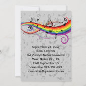 レインボーブロック音楽ノート誕生日パーティー 招待状 (裏面)