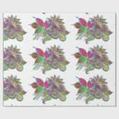 レインボーブーケラッピング紙 ラッピングペーパー (フラット)