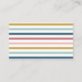 レインボーブーホピンクブルーベビーシャワーオムツラッフル エンクロージャーカード (裏面)