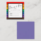 レインボープライドのカラーブロックストライプ エンクロージャーカード (正面/裏面)