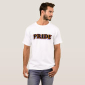 レインボープライドを祝う LGBT レズビアン ゲイ Tシャツ (正面フル)