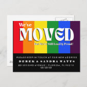 レインボープライドアドレスの変更LGBTQ+移動 案内ポストカード (正面/裏面)