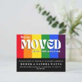 レインボープライドアドレスの変更LGBTQ+移動 案内ポストカード (スタンド正面)