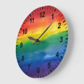 レインボープライドウォールクロック ラージ壁時計 (傾斜)
